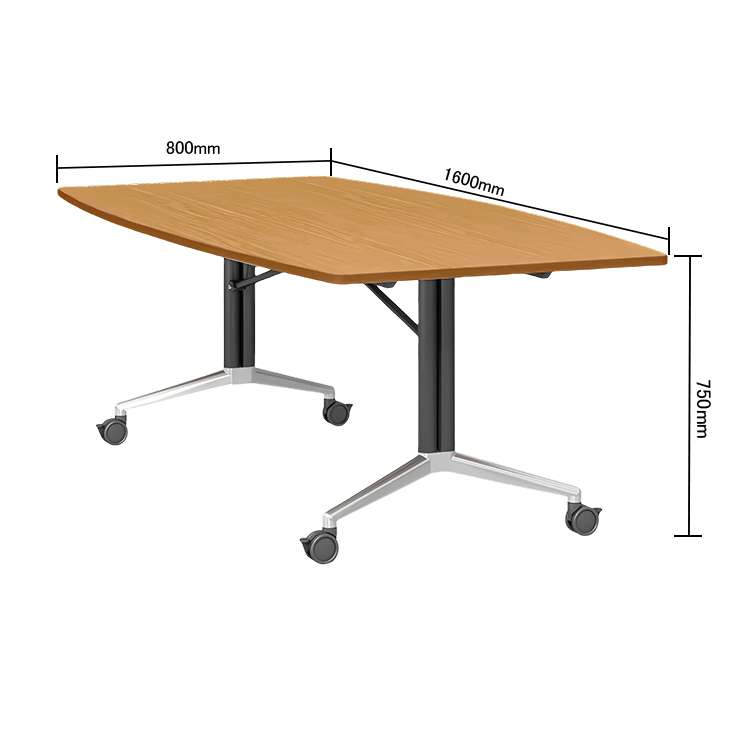 会議テーブル ミーティングテーブル 折りたたみテーブル キャスター付き 省スペース シンプル ナチュラル カスタマイズ可能 HYZ-N040