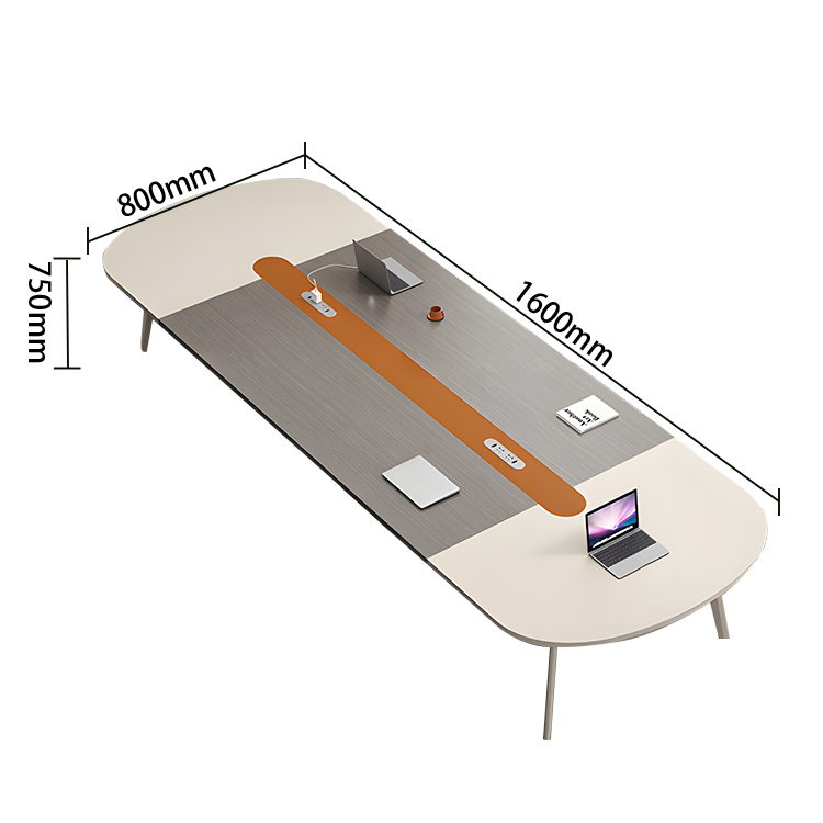 会議テーブル ミーティングテーブル 会議室用 事務用 エッジ加工 シンプル 快適 カーキ ブラック カスタマイズ可能 HYZ-N005