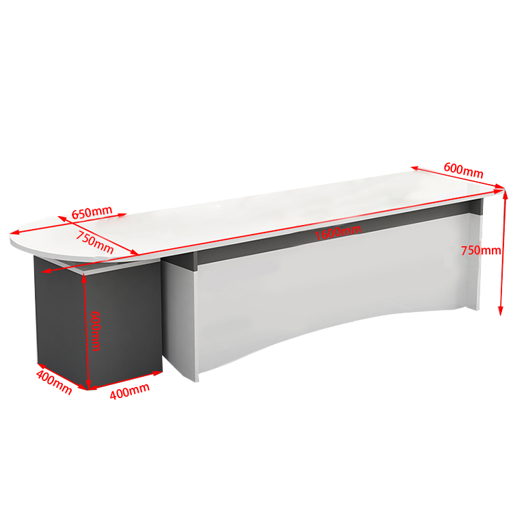 ワークデスク オフィスデスク エグゼクティブデスク 社長机 R加工 引き出し 幕板 シンプル ホワイト カスタマイズ可能 LBZ-N009