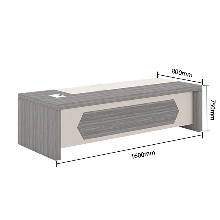 オフィスデスク エグゼクティブデスク 社長机 サイドキャビネット 配線ボックス ダイヤル錠 シンプル カスタマイズ可能 LBZ-N011