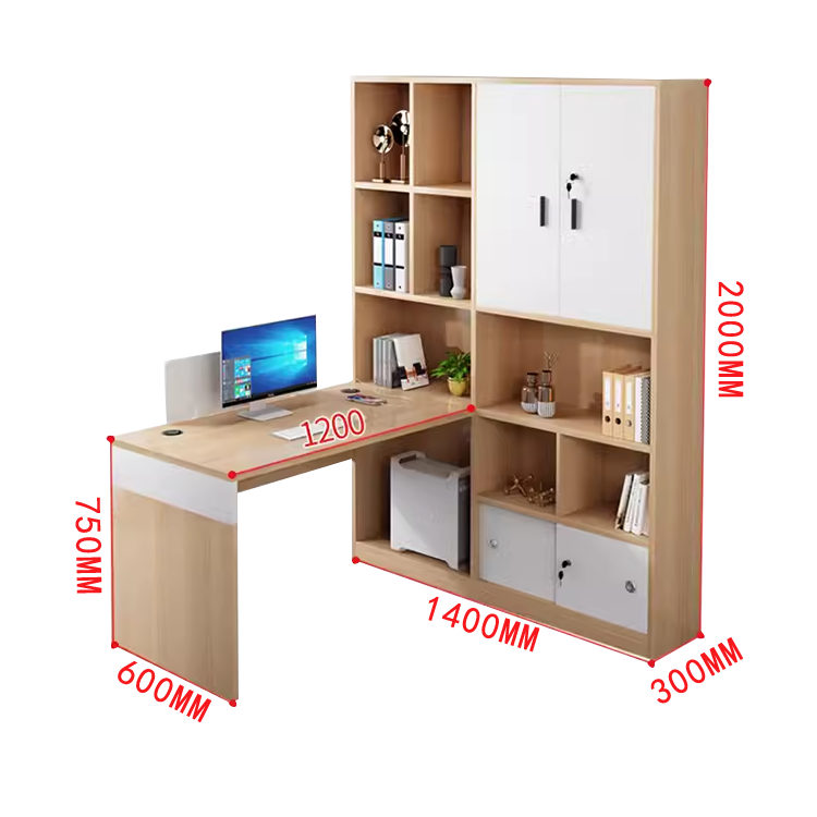 オフィスデスク 事務机 ワークデスク 役員デスク サイド収納棚 大容量収納 USBポート ウォールナット カスタマイズ可能 YGZ-N012