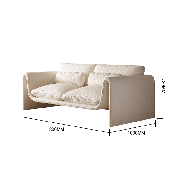 ソファ リビングソファ アームソファ 1人掛け 3人掛け ボア生地 人間工学 シンプル ホワイト カスタマイズ可能 JYSF-N009