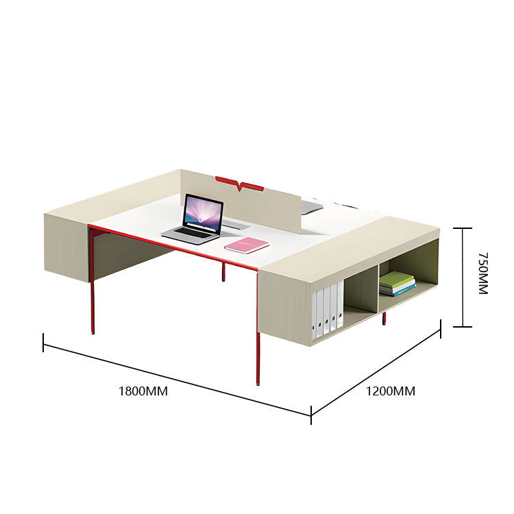 オフィスデスク パソコンデスク 事務机 大型デスク ワークデスク 事務用 仕事用 丈夫な脚 サイド収納 広い天板 下肢空間 仕切りパネル付き 厚手の天板 丈夫 耐久性 洗練 シンプル ホワイト カスタマイズ可能 YGZ-YS-N002