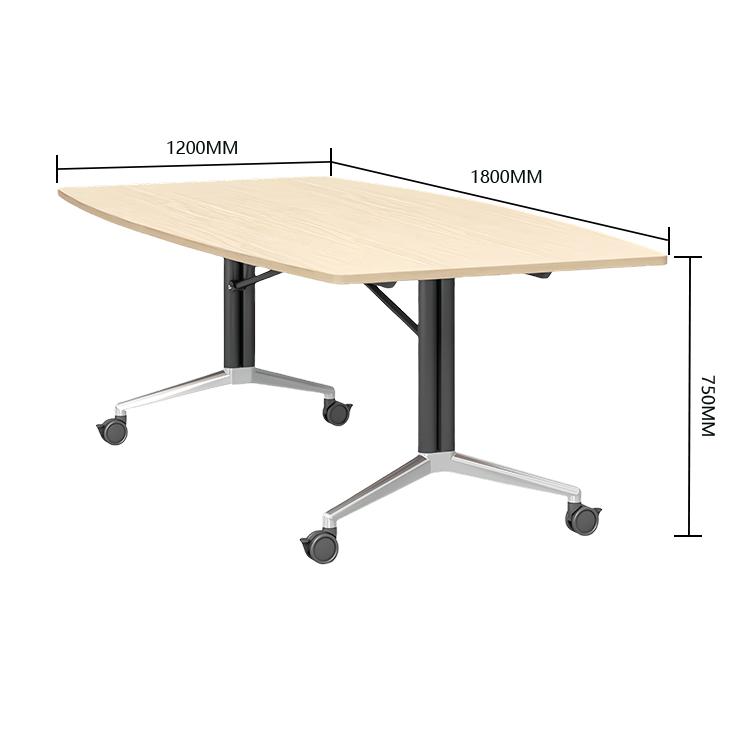 会議テーブル ミーティングテーブル 折りたたみテーブル キャスター付き 省スペース シンプル ナチュラル カスタマイズ可能 HYZ-N040