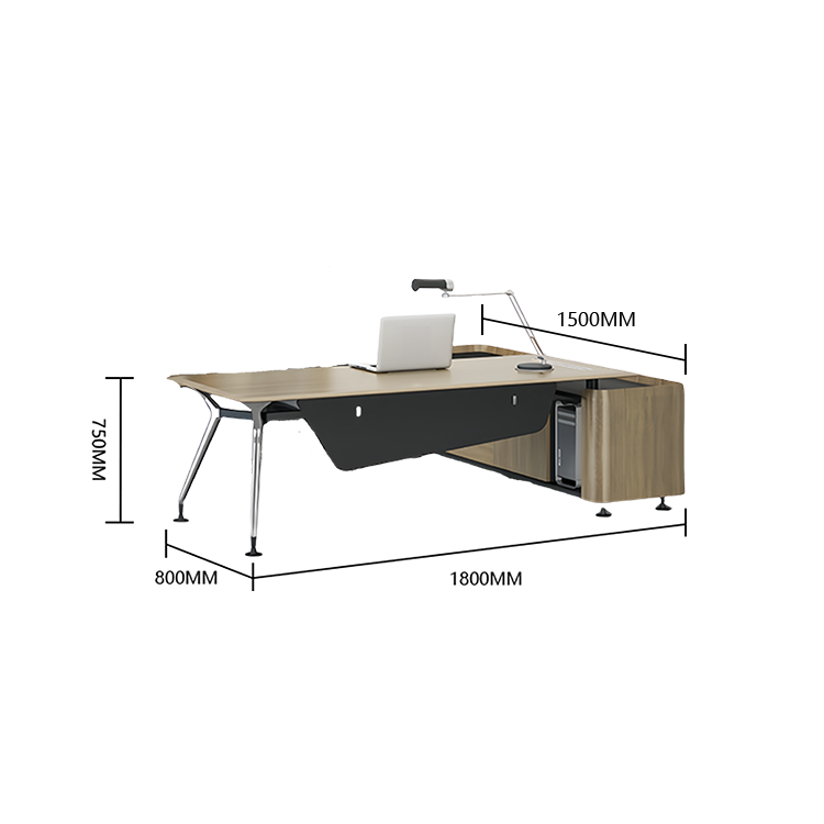 エグゼクティブデスク ワークデスク オフィスデスク パソコンデスク L型デスク 事務用 作業用 仕事用 PC用収納スペース サイドキャビネット付き 幕板付き 丈夫な脚部 厚手 広い 高荷重性 快適 シンプル 洗練 ナチュラル カスタマイズ可能 LBZ-RY-N001