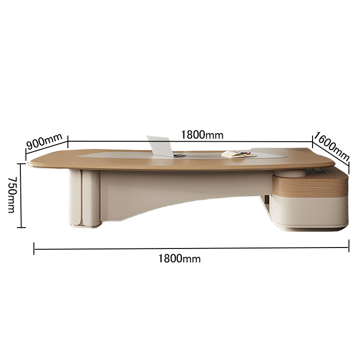 エグゼクティブデスク ワークデスク オフィスデスク R加工 ダイヤル錠 配線ボックス ウォールナット カスタマイズ可能 LBZ-N042