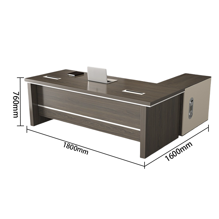 エグゼクティブデスク オフィスデスク 社長机 木製デスク 木目調 鍵付き 配線ボックス 大容量収納 カスタマイズ可能 LBZ-N033