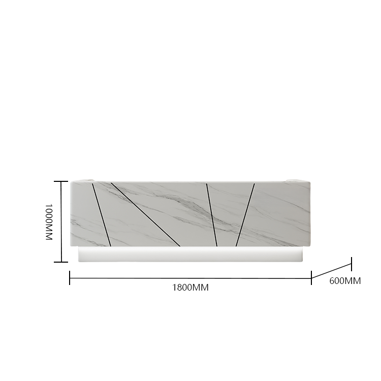 受付カウンター レジカウンター 受付台 大型カウンター サロン 大容量収納 エレガント ベージュ カスタマイズ可能 JDQT-BODS-N011