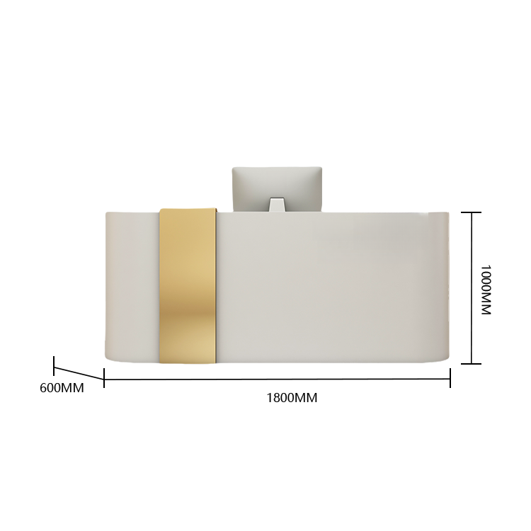 受付カウンター レジカウンター エントランス受付 サロン 扉付き収納 大容量 ベージュ カスタマイズ可能 JDQT-BODS-N016