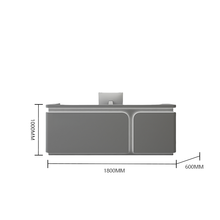 受付カウンター レジカウンター 受付台 大型 サロン 焼付塗装 大容量 ベージュ カスタマイズ可能 JDQT-BODS-N022
