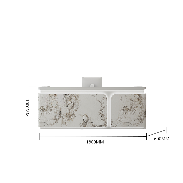 受付カウンター レジカウンター 受付台 大型 サロン 焼付塗装 大容量 ベージュ カスタマイズ可能 JDQT-BODS-N022