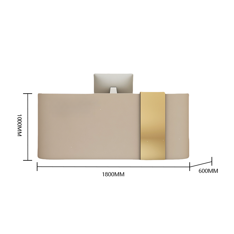 受付カウンター レジカウンター エントランス受付 サロン 扉付き収納 大容量 ベージュ カスタマイズ可能 JDQT-BODS-N016