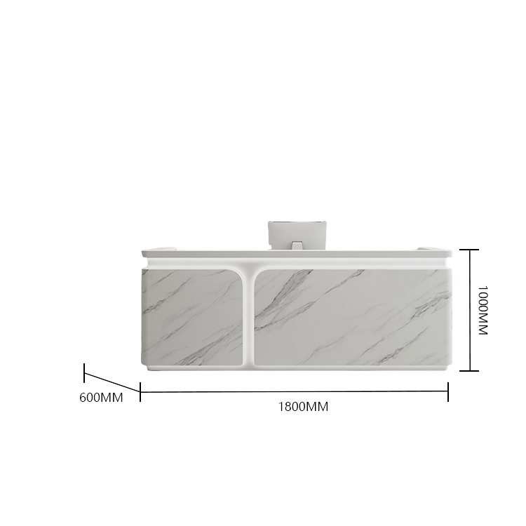 受付カウンター レジカウンター 受付台 大型 サロン 焼付塗装 大容量 ベージュ カスタマイズ可能 JDQT-BODS-N022