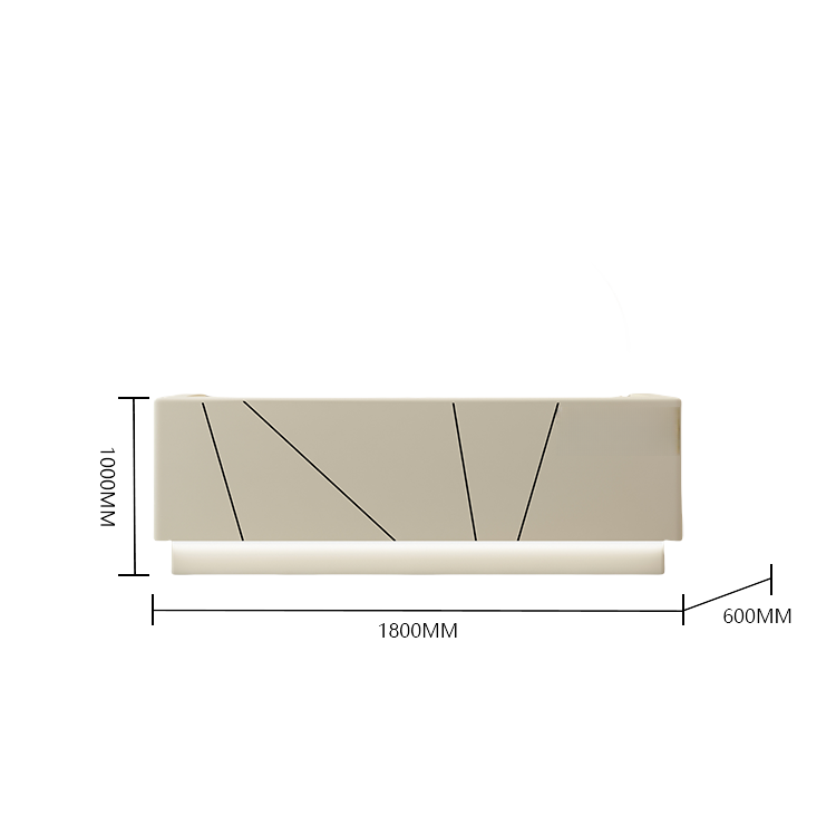 受付カウンター レジカウンター 受付台 大型カウンター サロン 大容量収納 エレガント ベージュ カスタマイズ可能 JDQT-BODS-N011
