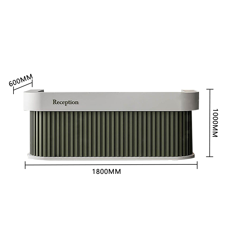 受付カウンター レジカウンター フロント エントランス受付 オフィスカウンター 美容室 ホテル 店舗用 引き出し 扉付き収納 オープン収納 台輪デザイン 厚重感 耐久性 高級感 上質 洗練 贅沢 ウォールナット グレー カスタマイズ可能 JDQT-N038