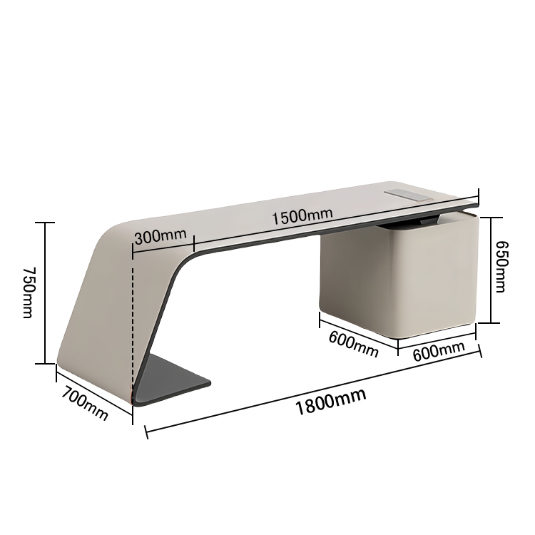 エグゼクティブデスク ワークデスク オフィスデスク デスク 役員デスク 焼付塗装 PC収納 引き出し カスタマイズ可能 LBZ-N052