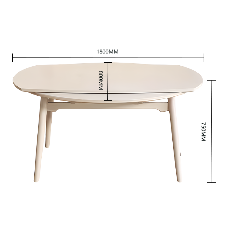 ダイニングテーブル 円卓 食卓 テーブル 在宅用 食事用 キッチン リビングルーム セラミック天板 丈夫なフレーム 角丸 傷付きにくい 折りたたみ可能 展開可能仕様 お手入れ簡単 モダン おしゃれ ベージュ カスタマイズ可能 CZ-N007