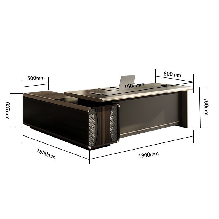 エグゼクティブデスク オフィスデスク 社長机 木目調 レザー 配線ボックス 大容量 ウォールナット 重役 カスタマイズ可能 LBZ-N067