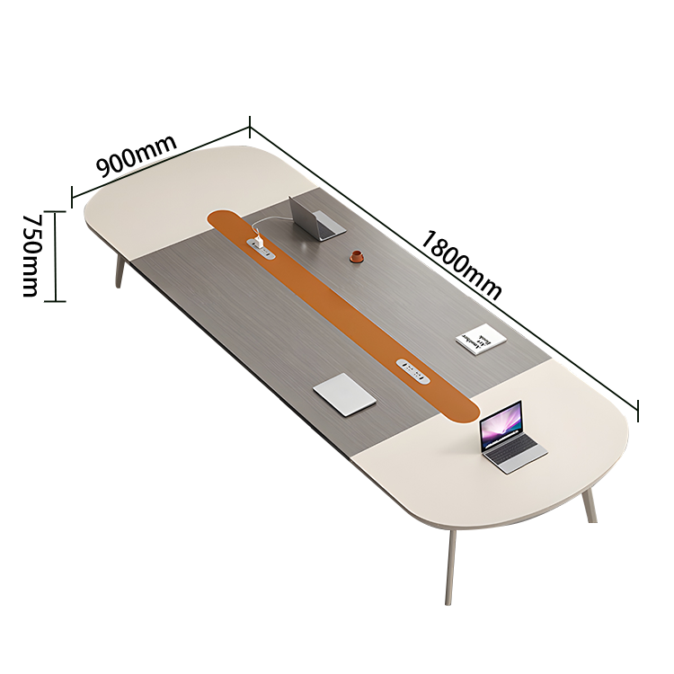 会議テーブル ミーティングテーブル 会議室用 事務用 エッジ加工 シンプル 快適 カーキ ブラック カスタマイズ可能 HYZ-N005