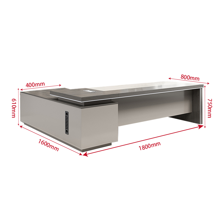 ワークデスク オフィスデスク エグゼクティブデスク 社長机 事務用 作業用 配線ボックス ウォールナット カスタマイズ可能 LBZ-N012