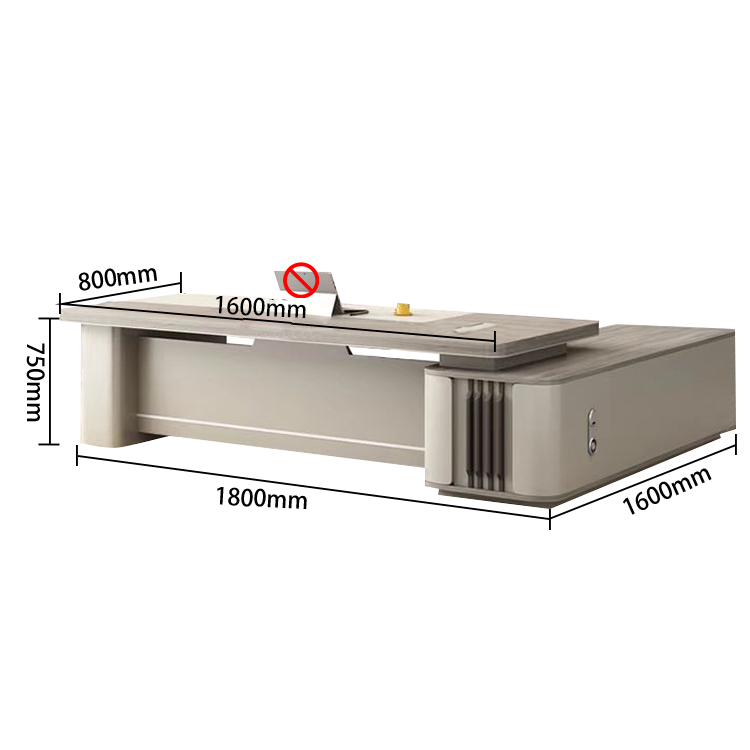 ワークデスク オフィスデスク エグゼクティブデスク 社長机 R加工 焼付塗装 配線ボックス 高級感 カスタマイズ可能 LBZ-N010