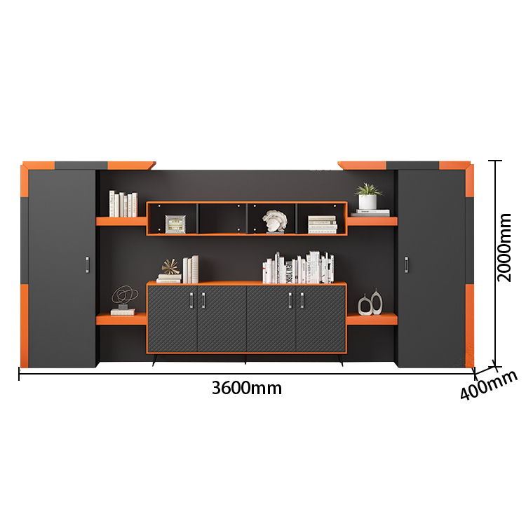 ワークデスク オフィスデスク 社長机 昇降可能デスク 電動昇降デスク 引き出し 大容量収納 オレンジ カスタマイズ可能 LBZ-N023