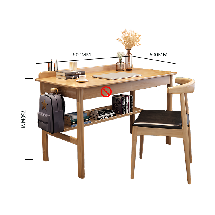勉強机 デスク 学習デスク 作業デスク 子供用 勉強用 作業用 引き出し フック付き 耐久性 シンプル ウォールナット XXZ-N009