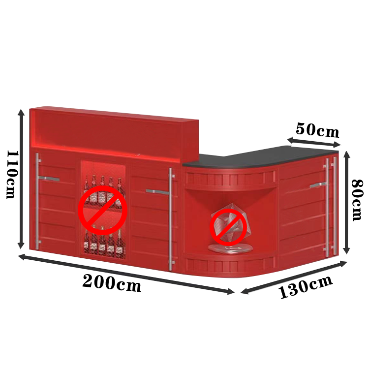 バーカウンター カウンター 受付カウンター 居酒屋カウンター レジカウンター オシャレカウンター 小物置台 広い天板 オープン収納 引き出し付き 大容量収納スペース 高品質 スチール カスタマイズ JDQT-N011