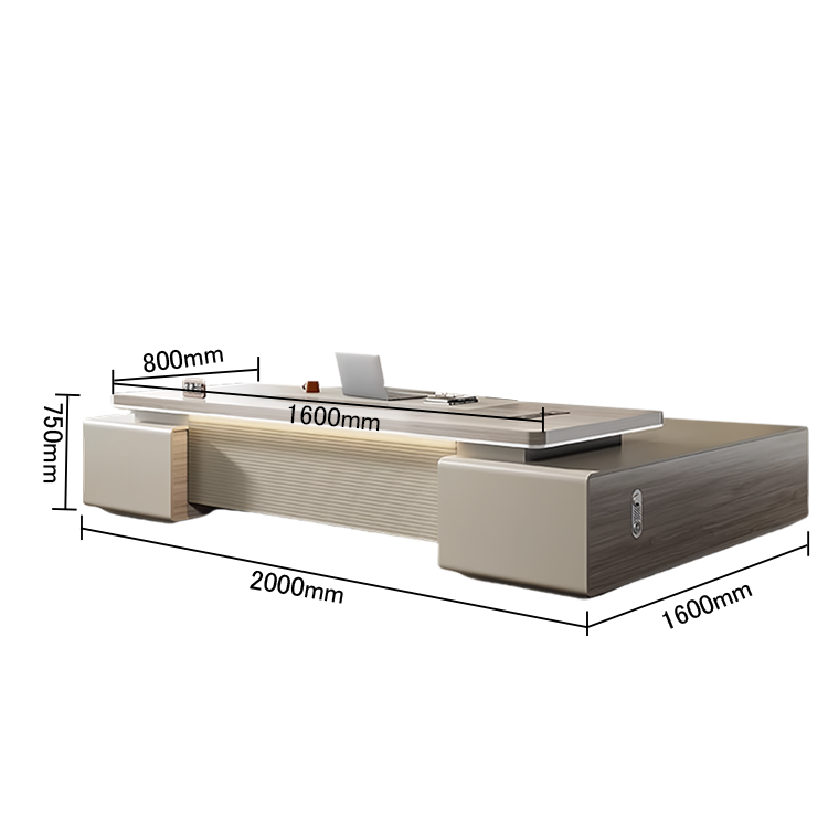 エグゼクティブデスク オフィスデスク デスク マネージャーテーブル 事務用 おしゃれ モダン カーキ カスタマイズ可能 LBZ-N044