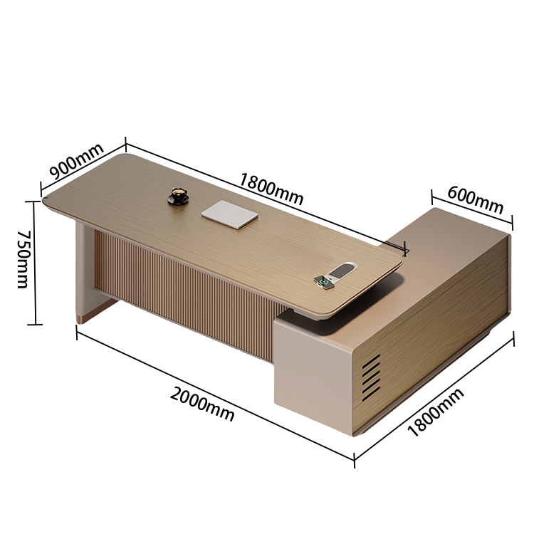 エグゼクティブデスク 社長机 木製デスク 木目調 ダイヤル錠 大容量 焼付塗装 ウォールナット カスタマイズ可能 LBZ-N039