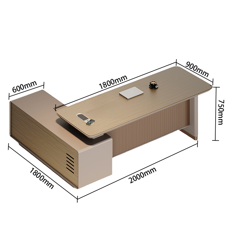 エグゼクティブデスク 社長机 木製デスク 木目調 ダイヤル錠 大容量 焼付塗装 ウォールナット カスタマイズ可能 LBZ-N039