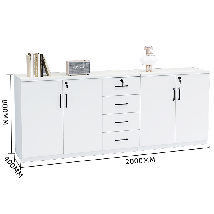 リビングキャビネット オフィスキャビネット 小物収納 扉付き収納 引き出し 大容量収納 ホワイト カスタマイズ可能 BGCWG-N016