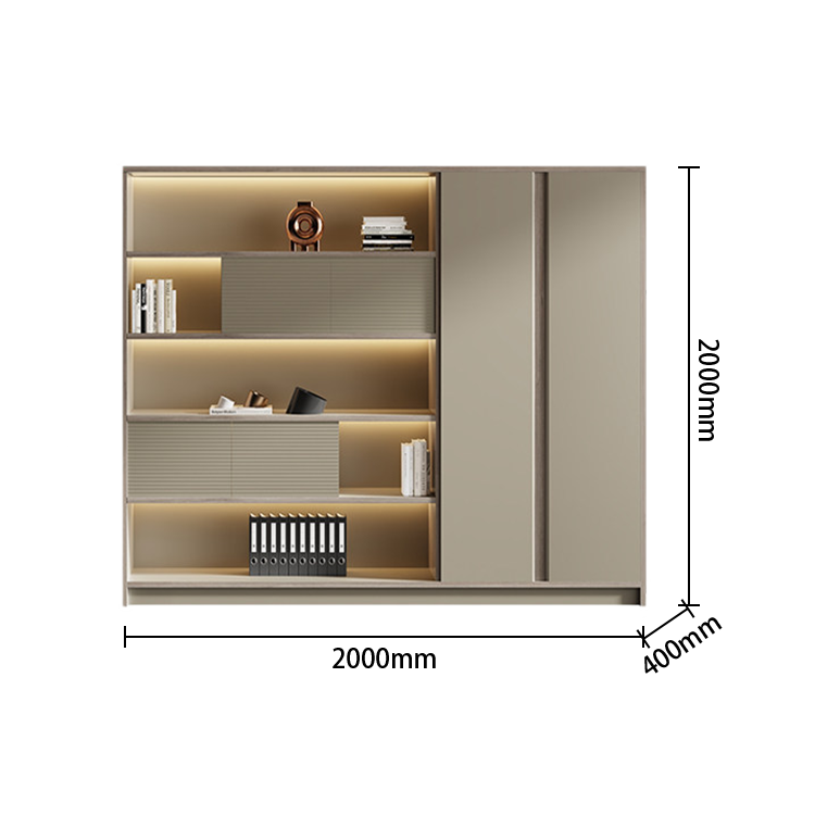木製キャビネット オフイス収納 木製書庫 扉付き収納 高級感 洗練 広い GZ-L-B-Z-N048