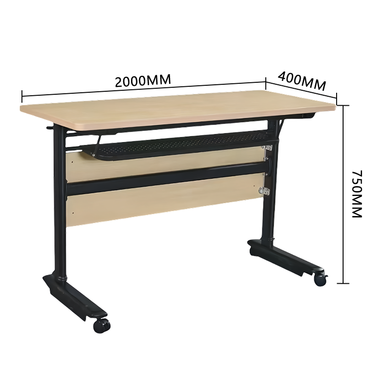 会議テーブル ミーティングテーブル テーブル キャスター 折りたたみ オープン収納 シンプル ナチュラル カスタマイズ可能 HYZ-N047