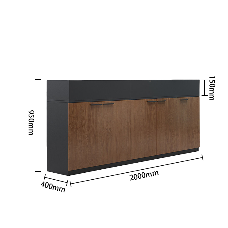 オフィスキャビネット オフィス収納 収納家具 オフィス用 大容量収納 収納庫 ウォールナット グレー カスタマイズ可能 BGCWG-N070