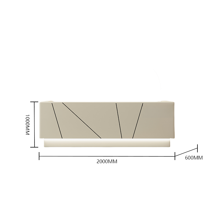 受付カウンター レジカウンター 受付台 大型カウンター サロン 大容量収納 エレガント ベージュ カスタマイズ可能 JDQT-BODS-N011