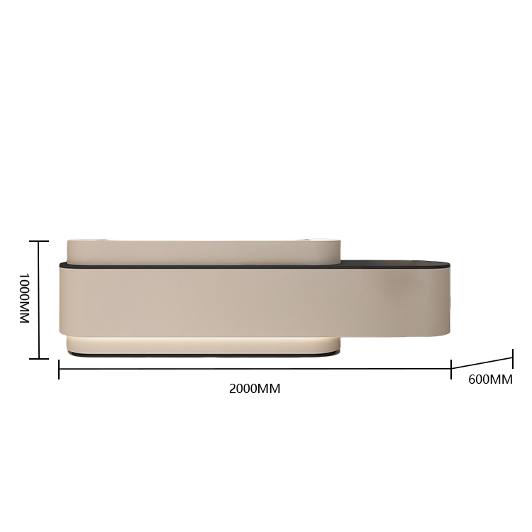 受付カウンター レジカウンター 大型カウンター サロン 焼付塗装 大容量収納 ベージュ カスタマイズ可能 JDQT-BODS-N026