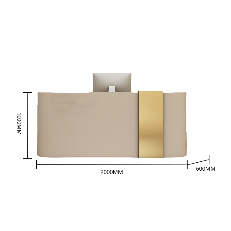 受付カウンター レジカウンター エントランス受付 サロン 扉付き収納 大容量 ベージュ カスタマイズ可能 JDQT-BODS-N016