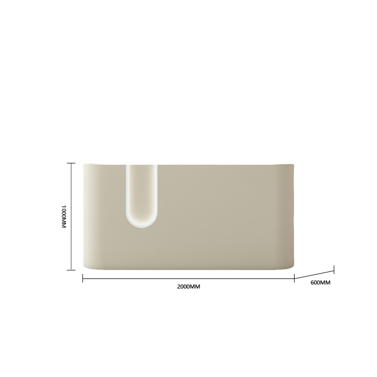 受付カウンター レジカウンター 店舗用 サロン LEDライト 大容量収納 ベージュ カスタマイズ可能 JDQT-BODS-N019