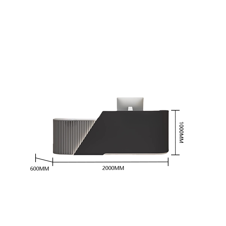 受付カウンター レジカウンター フロント 受付台 店舗用 サロン 引き出し 洗練 ベージュ カスタマイズ可能 JDQT-BODS-N002