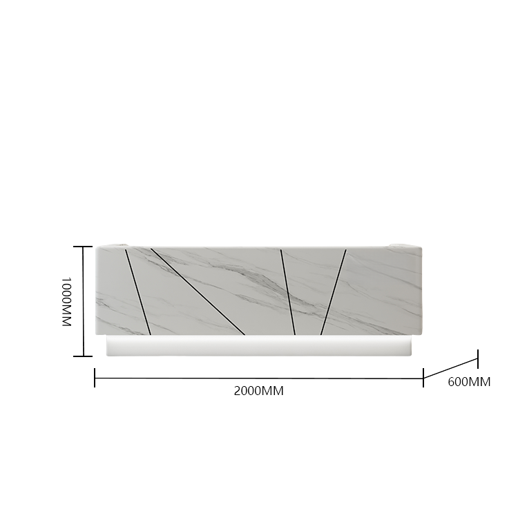 受付カウンター レジカウンター 受付台 大型カウンター サロン 大容量収納 エレガント ベージュ カスタマイズ可能 JDQT-BODS-N011