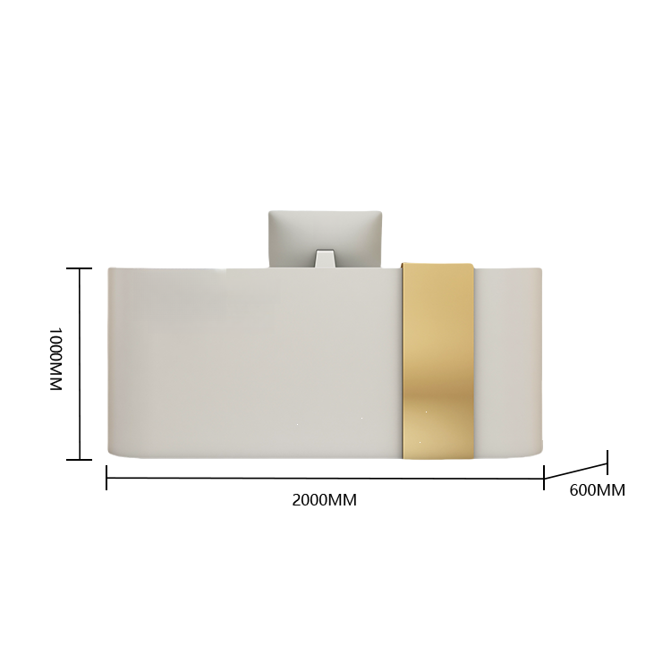 受付カウンター レジカウンター エントランス受付 サロン 扉付き収納 大容量 ベージュ カスタマイズ可能 JDQT-BODS-N016