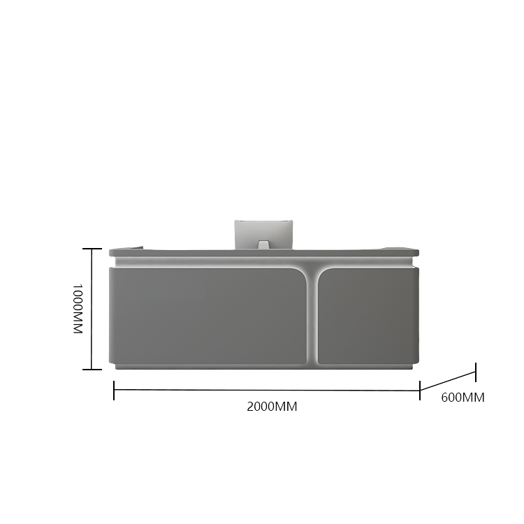 受付カウンター レジカウンター 受付台 大型 サロン 焼付塗装 大容量 ベージュ カスタマイズ可能 JDQT-BODS-N022