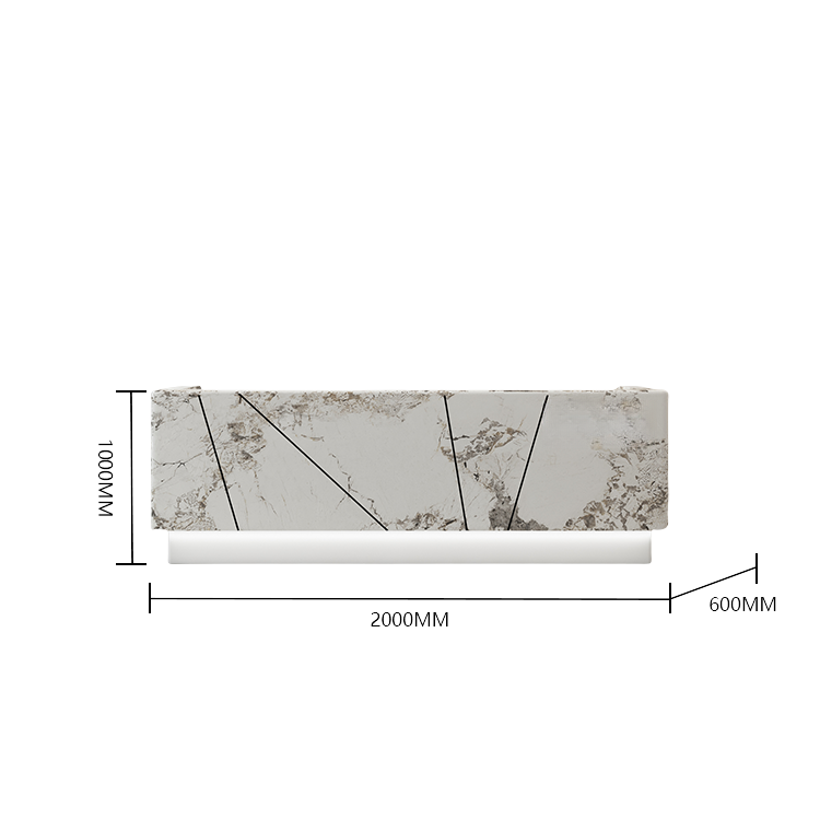 受付カウンター レジカウンター 受付台 大型カウンター サロン 大容量収納 エレガント ベージュ カスタマイズ可能 JDQT-BODS-N011