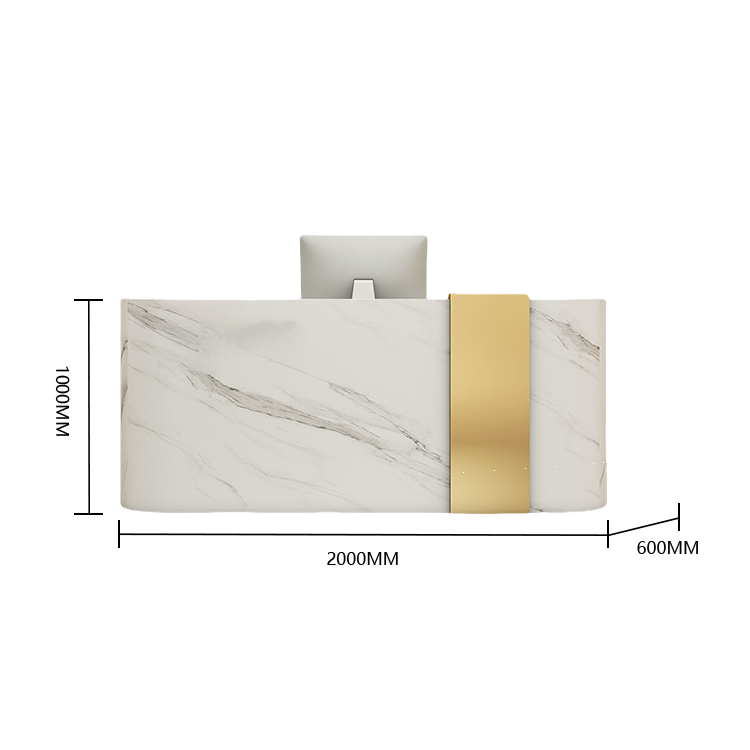 受付カウンター レジカウンター エントランス受付 サロン 扉付き収納 大容量 ベージュ カスタマイズ可能 JDQT-BODS-N016