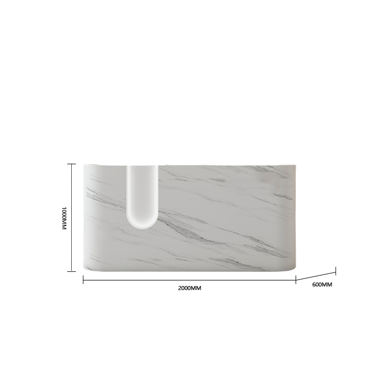 受付カウンター レジカウンター 店舗用 サロン LEDライト 大容量収納 ベージュ カスタマイズ可能 JDQT-BODS-N019