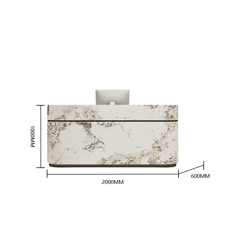 受付台 レジカウンター 大型 サロン 引き出し 焼付塗装 大容量収納 おしゃれ ベージュ カスタマイズ可能 JDQT-BODS-N021