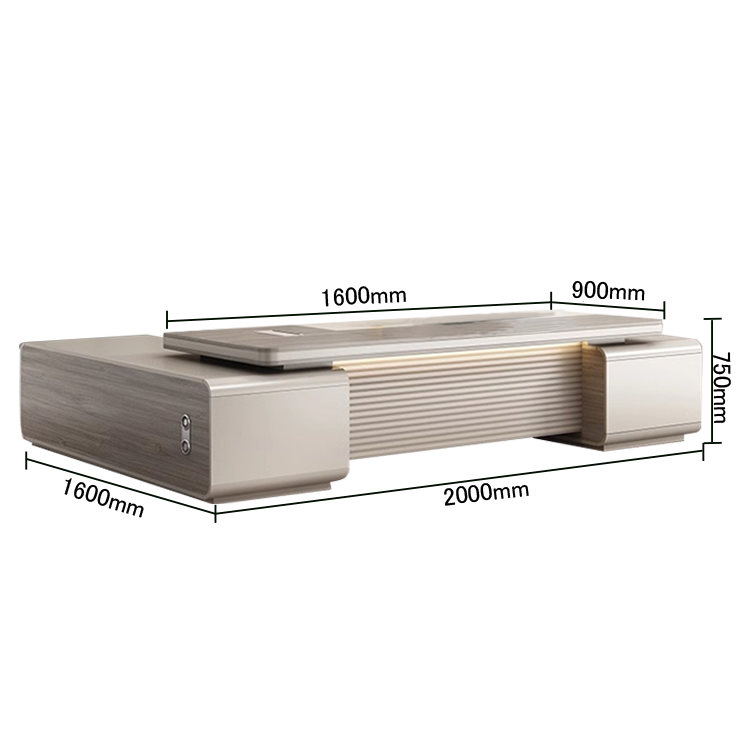 役員デスク ワークデスク オフィスデスク エグゼクティブデスク 冷却ファン 配線ボックス 高級感 カスタマイズ可能 LBZ-N017