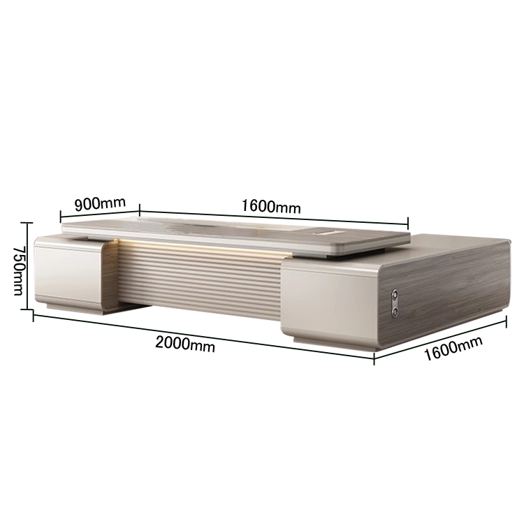 役員デスク ワークデスク オフィスデスク エグゼクティブデスク 冷却ファン 配線ボックス 高級感 カスタマイズ可能 LBZ-N017