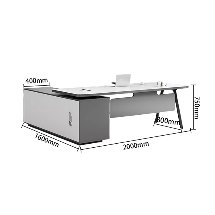 デスク オフィスデスク エグゼクティブデスク 事務机 キャビネット ダイヤル錠 幕板付き 配線ボックス カスタマイズ可能 LBZ-N001